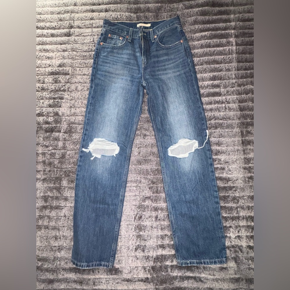 Levi’s Ripped Low Pro Straight Jeans | Women’s Size 26”